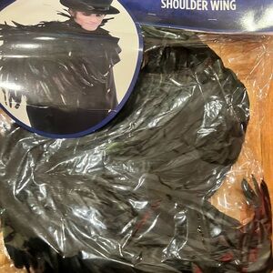 Black Feather Shoulder Wing Costume Accessory